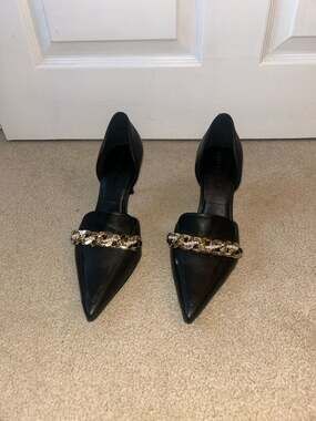 KARL LAGERFELD PARIS Women's Shivani Pointed-Toe Embellished Pumps
